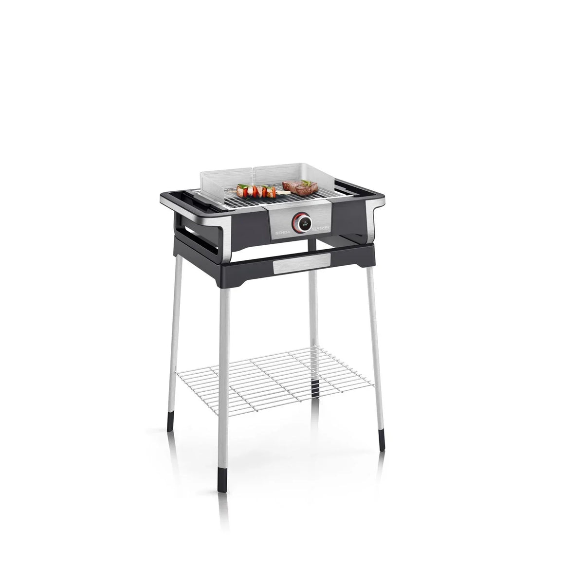 Severin Barbacoa Grill Elektryczny Z Cyfrowym Wyświetlaczem Oled Boost S Na Nóżkach Czarny Pg 8118