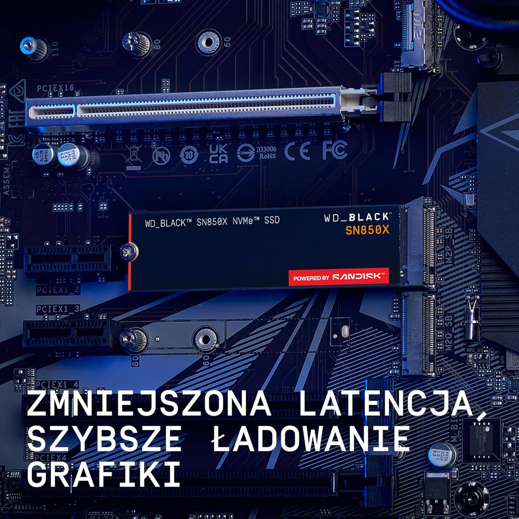 WD SN850X 4TB M.2 2280 PCIe Gen4 NVMe Gaming SSD do 7300 MB/s prędkość odczytu