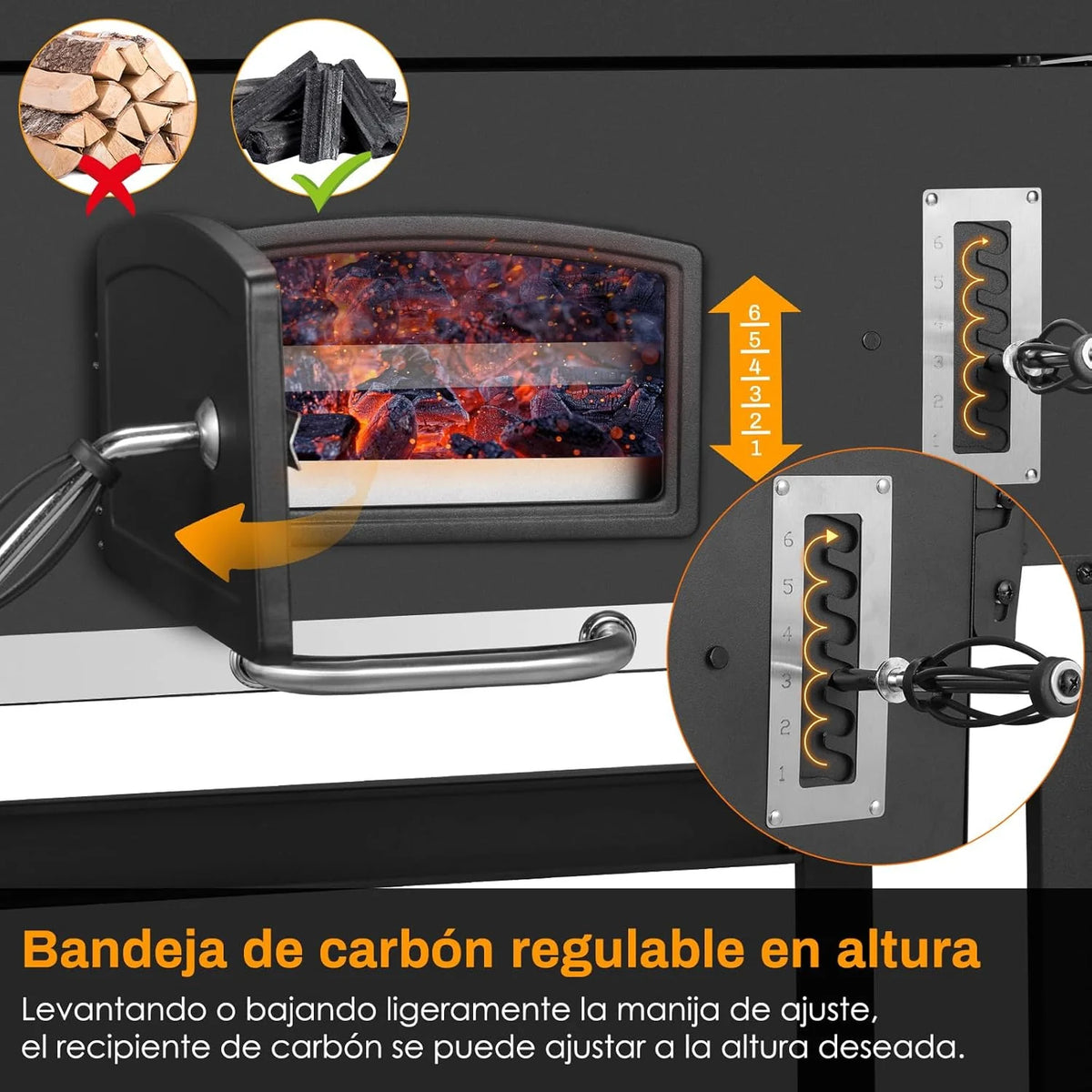 Grill Węglowy XXL, Grill Węglowy z Kominem i Pokrywą, Grill Wózkowy BBQ Smoker z Kółkami i Termometrem, Duży Grill Węglowy do Biwakowania i Ogrodu