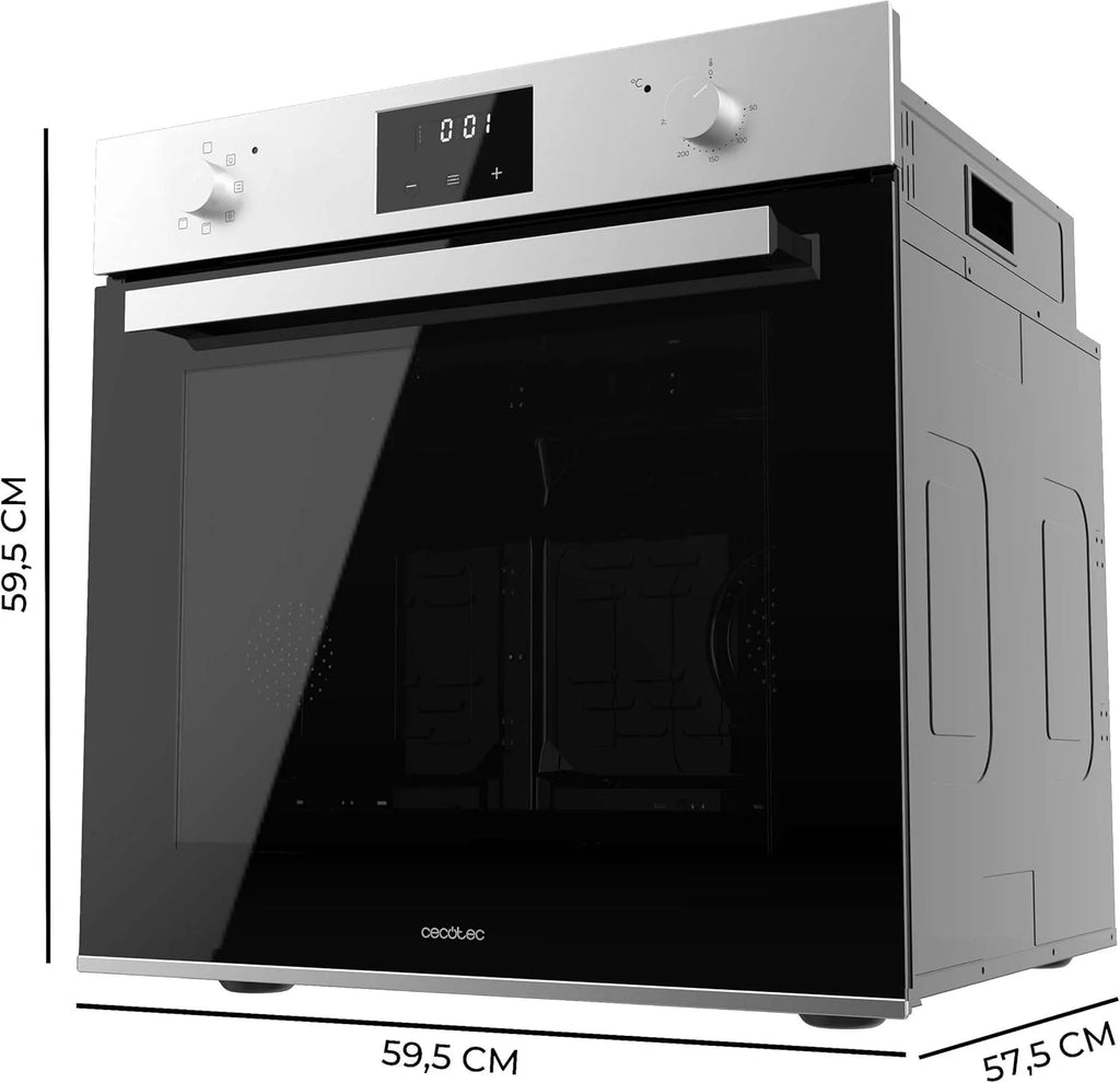 Piekarnik do zabudowy Cecotec Horno Integrable Multifunción 70L Bolero Hexa M226001 Line A. 2800W, 7 funkcji, wyświetlacz, Steam Base XXL, Steam Assist, Steam EasyClean, wentylator chłodzący, tryb Eco, tryb konwekcji, tryb grill
