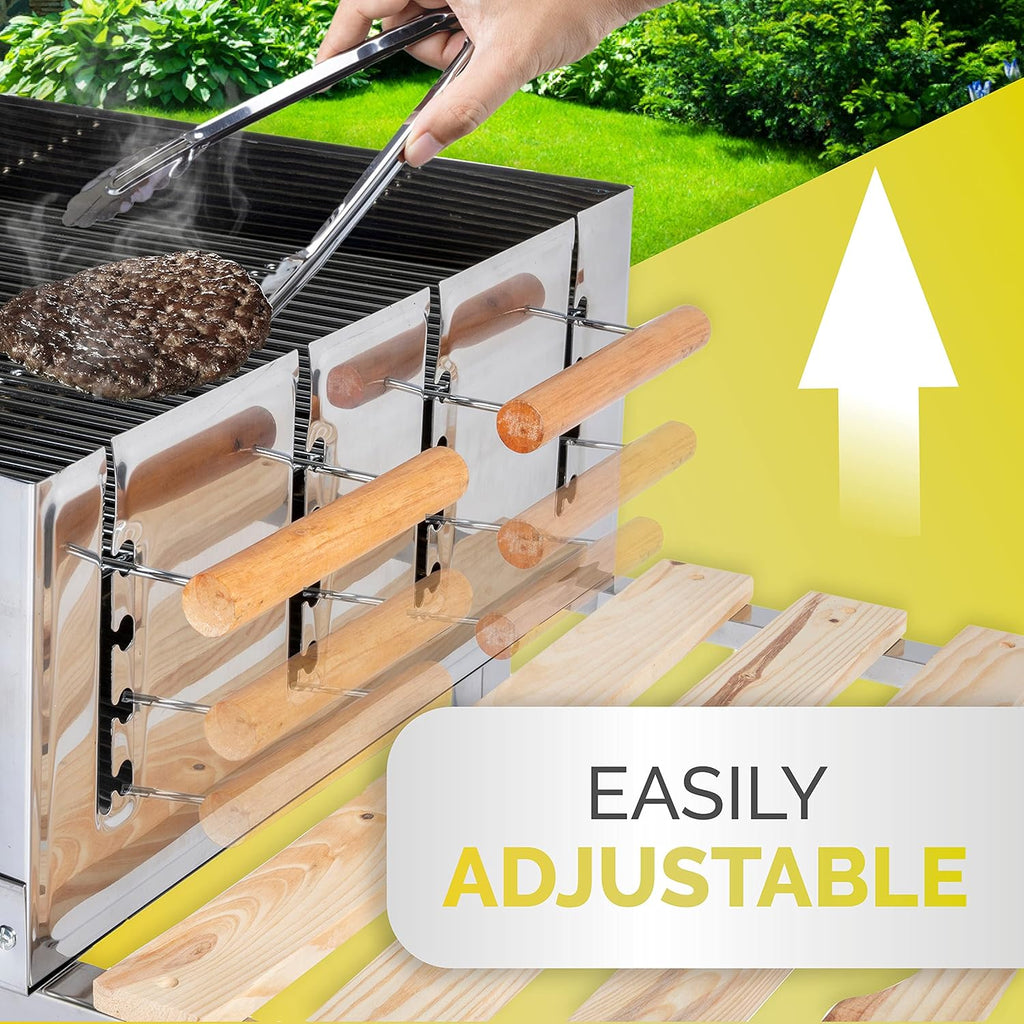 BBQ Collection Charcoal BBQ Grill Cart - Trolley - Stainless Steel