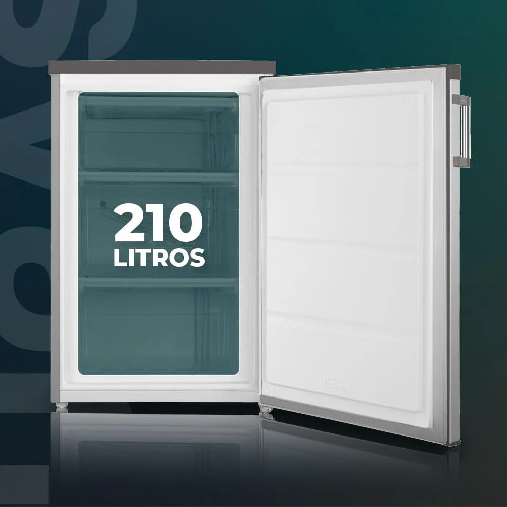 Svan Zamrażarka pionowa Inox SCV855500EX. Pojemność 85 litrów, drzwi odwracalne, niski poziom hałasu, klasa efektywności energetycznej E