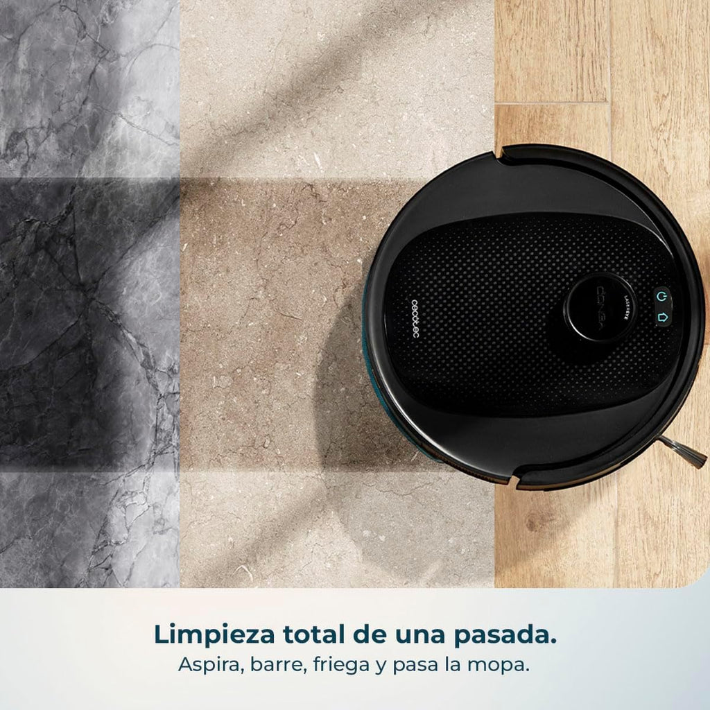 Robot sprzątający Cecotec z funkcją mopowania, stacją samoczyszczącą i sztuczną inteligencją Conga Y80 X-Treme. Nawigacja laserowa i sztuczna inteligencja, 13000 Pa, baza 2,5 l, autonomiczna praca do 220 m², sterowanie aplikacją 3.0