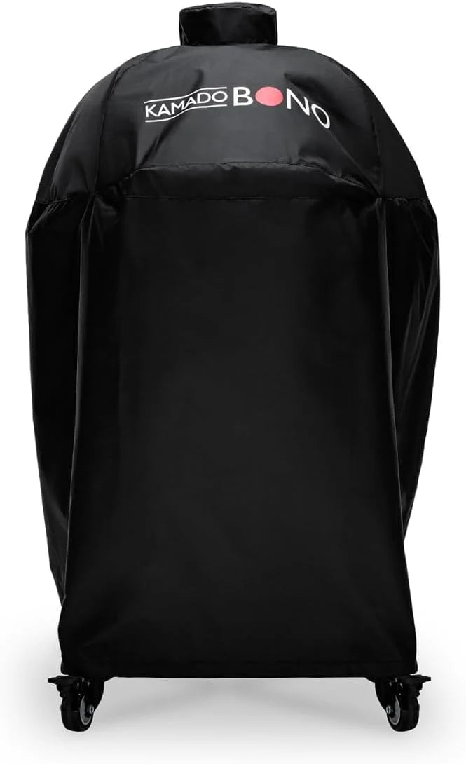 Kamado BONO BBQ -  Grill Kamado Grande XXL z 10 akcesoriami - Ø 64 cm Grill Kamado z akcesoriami - Wędzarnia w kolorze czerwonym na taras, balkon lub do ogrodu