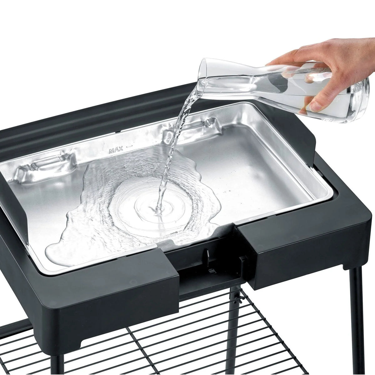 Grill elektryczny z pokrywą i rusztem rowkowanym 2200 W PG 8568 Severin