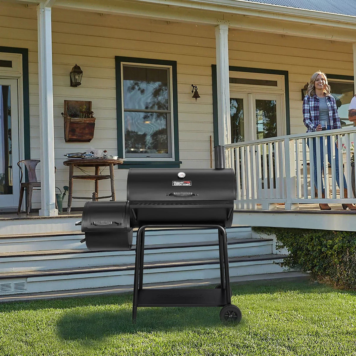 2026 Royal Gourmet CC1830F 30" grill węglowy z boczną wędzarnią
