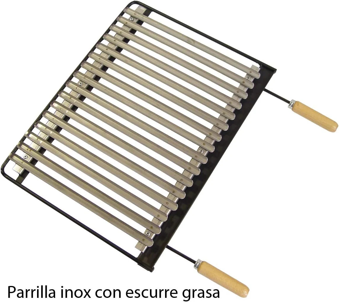 Imex El Zorro 71593 - Szuflada do grilla z podnośnikiem i rusztem INOX 100x40x32 cm.