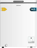 Cecotec Congelador Horizontal Bolero CoolMarket Chest 142 White E, Pojemność 142 l, Tryb Inverter Plus, Dual Function, Funkcja szybkiego zamrażania, Wewnętrzny kosz, Elektroniczne sterowanie, Klasa E