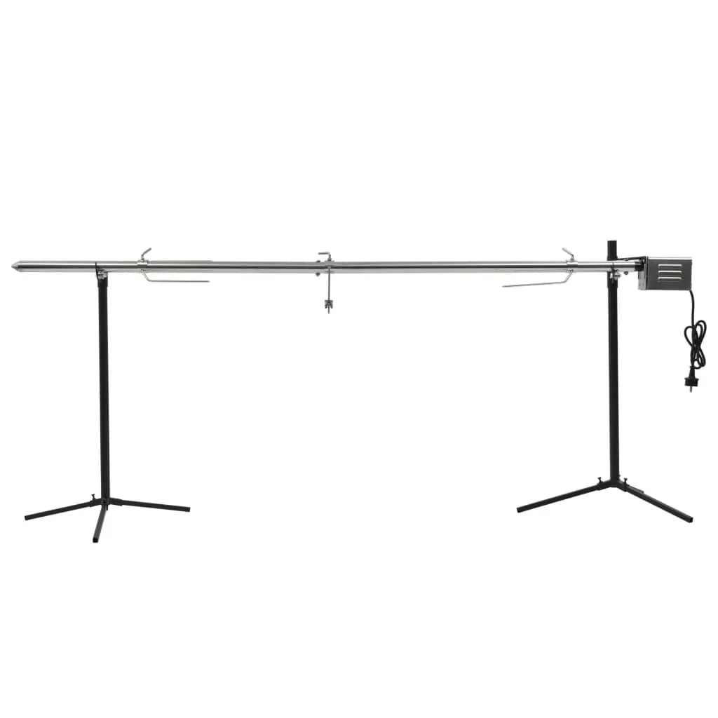 Grill obrotowy do barbecue, automatyczny, ze stali nierdzewnej, 207x45x81 cm, Vidaxl