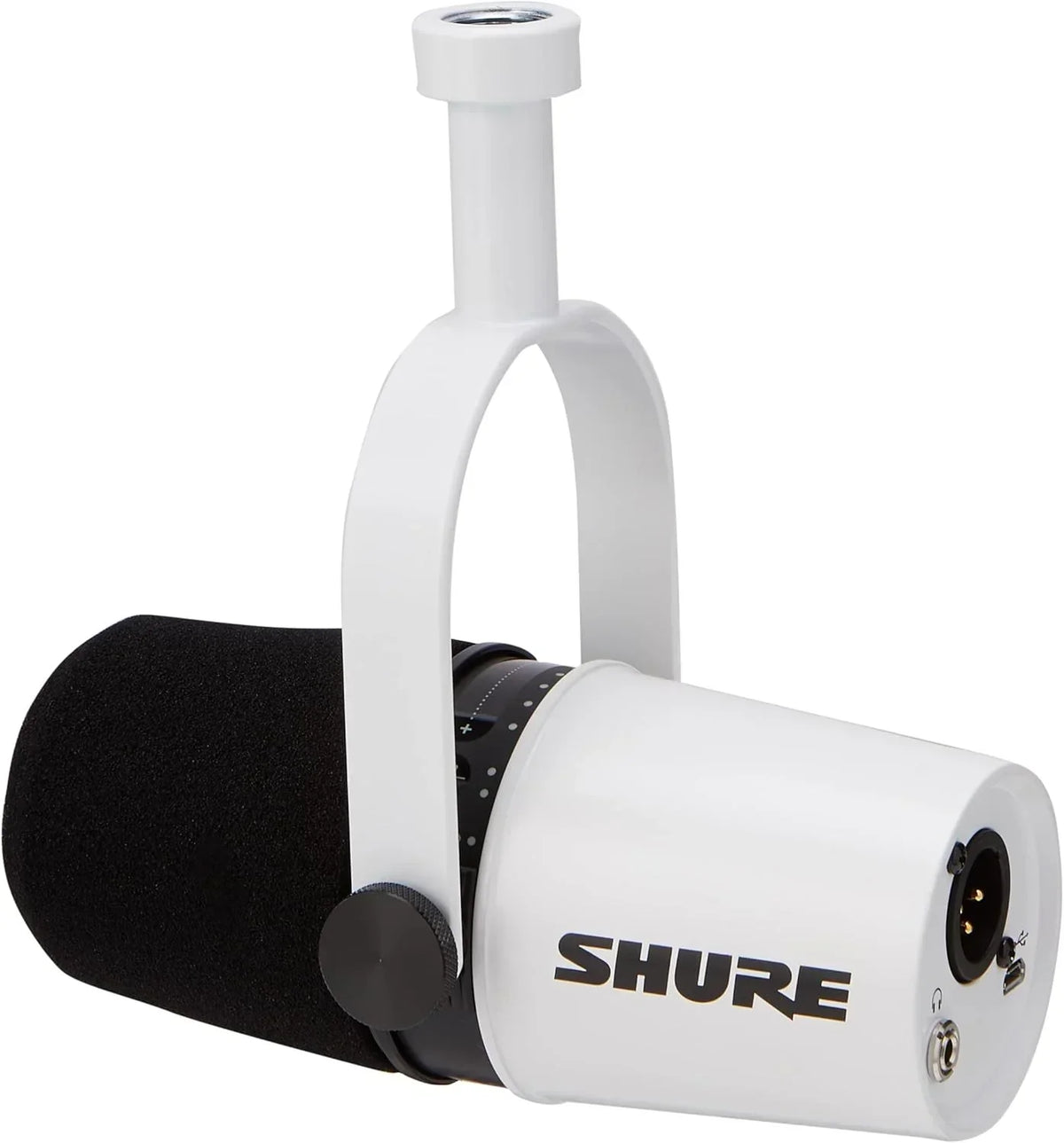 Shure MV7+ Dynamiczny Mikrofon Podcastowy, Certyfikowany OBS, Ulepszony Dźwięk, Panel LED, Wyjścia USB-C i XLR, Cyfrowy Filtr Anty-Pop, Efekty Pogłosu, Czarny