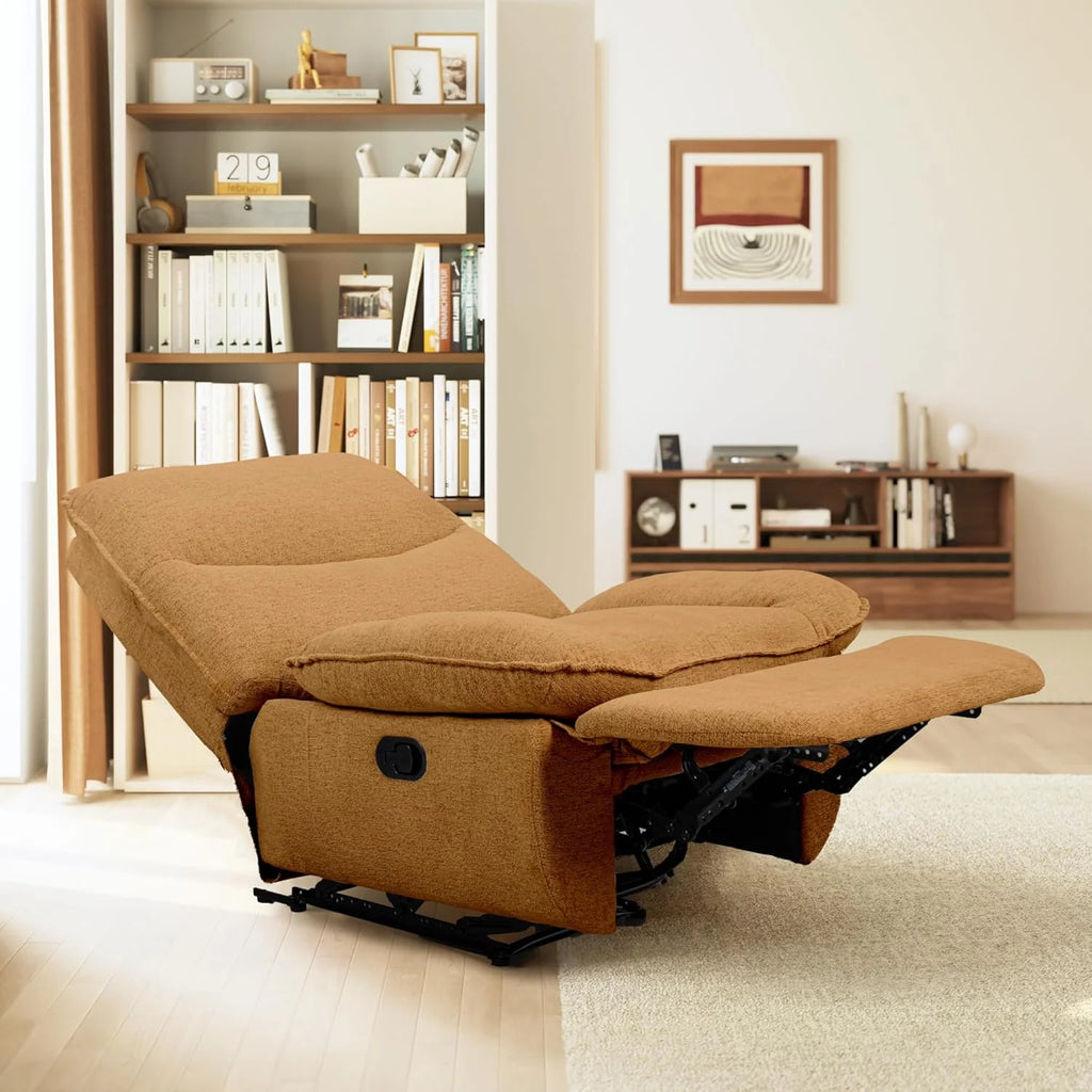 FLEXISPOT XC6 Fotel Relaxacyjny, Obrotowa Kanapa z Funkcją Bujania, Fotel TV z Regulowanym Oparciem, Rozkładany Fotel do Sypialni, Salonu i Kina Domowego (Beżowy)