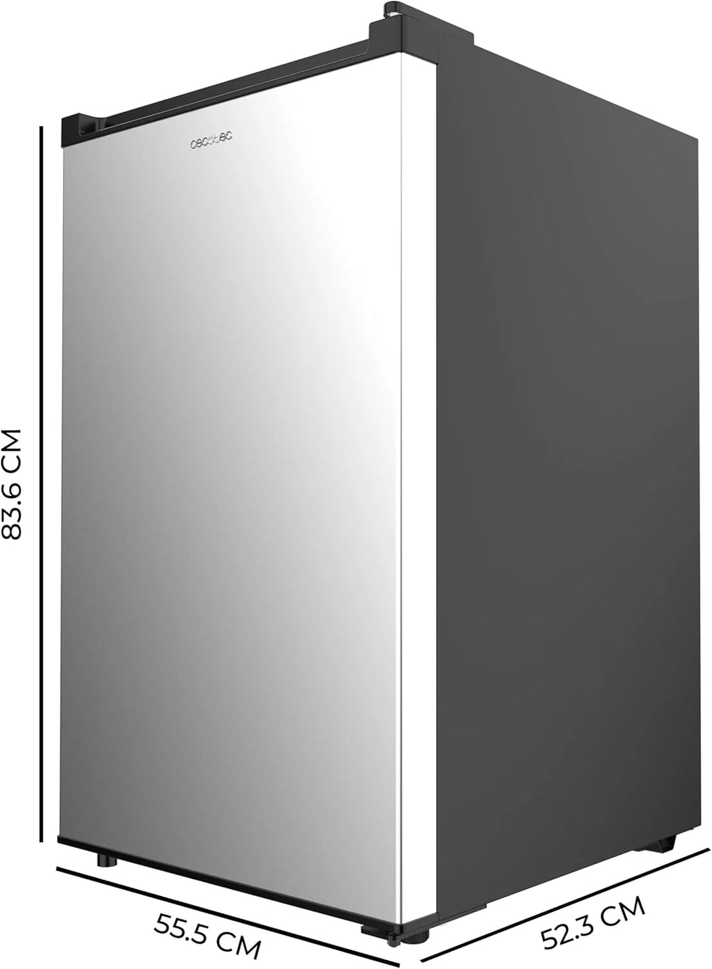 Cecotec Zamrażarka pionowa nablatowa 87L Bolero CoolMarket TF 87 Inox. 83,6 cm wysokości i 50,6 cm szerokości, niskie zużycie energii, płaskie i odwracalne drzwi, kompaktowa konstrukcja, biała