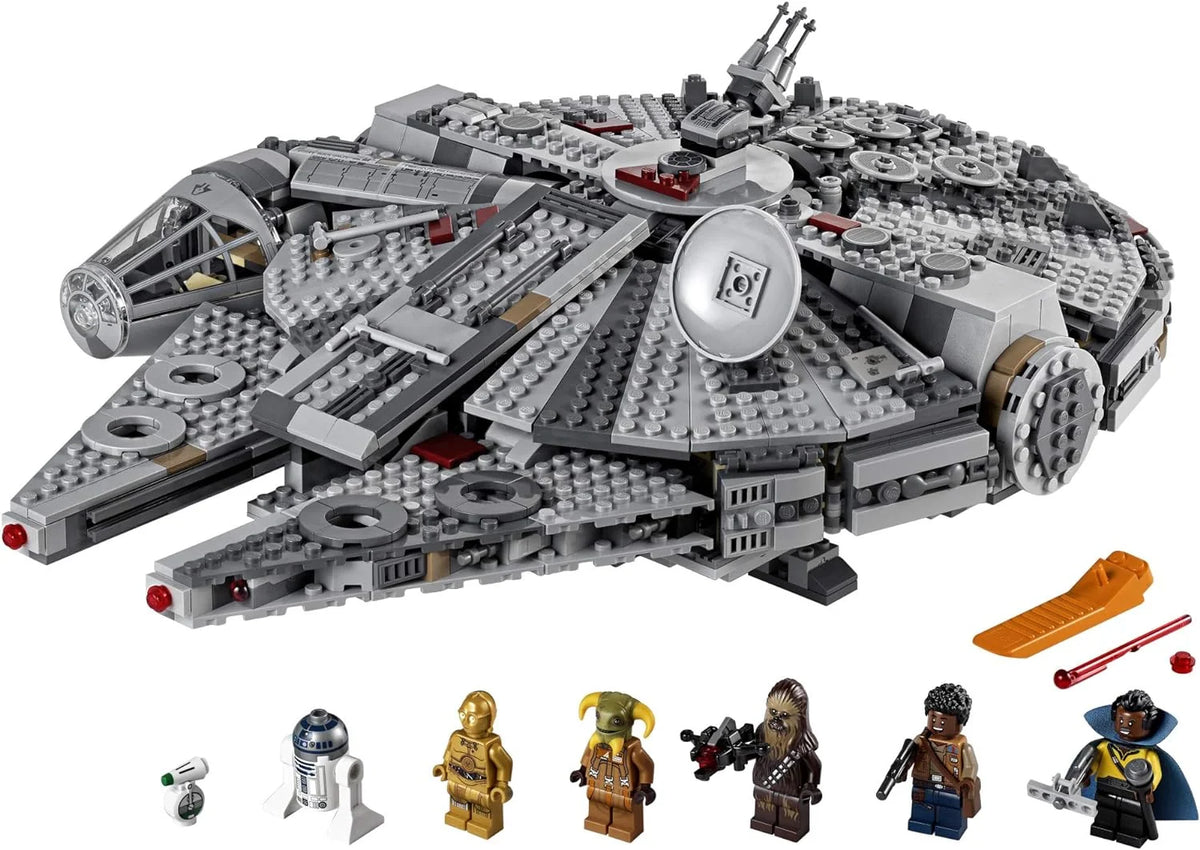 Star Wars: Skywalker. Odrodzenie — Sokół Millennium 75257 Model statku kosmicznego z klocków z minifigurkami, nowość 2019 (1351 elementów)