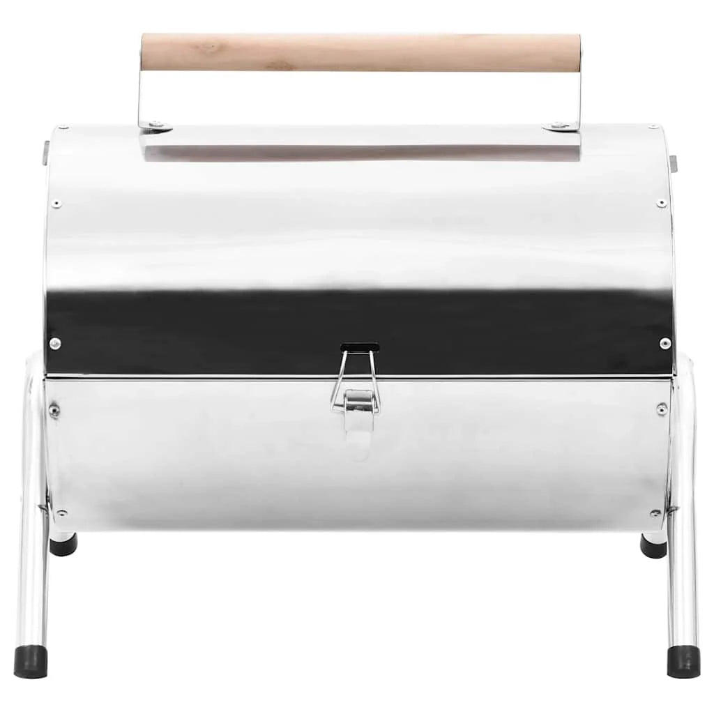 Grill węglowy stołowy ze stali nierdzewnej, podwójny ruszt, VidaXL
