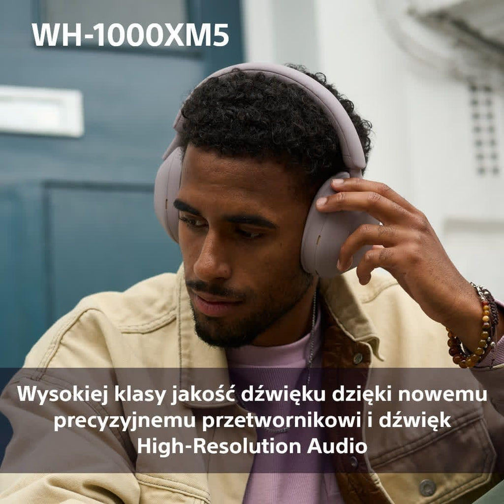 Sony WH-1000XM5 ANC Bezprzewodowe Słuchawki Nauszne z Redukcją Hałasu, Bluetooth, Clear Call Quality, Hi-Res, Do 30H Baterii, Szybkie Ładowanie, Alexa i Google Assistant, IOS i Android - Czarne
