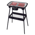 Grill elektryczny z podstawką, chromowany ruszt, regulacja temperatury, do użytku wewnątrz/na zewnątrz, odłączany, czarny, 2000 W Adler AD 6602